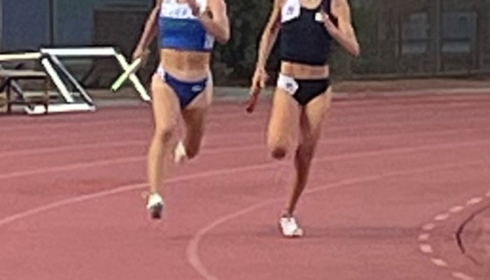 Andrea Georgiou (left) - 2nd Place in the 4x400m Relay